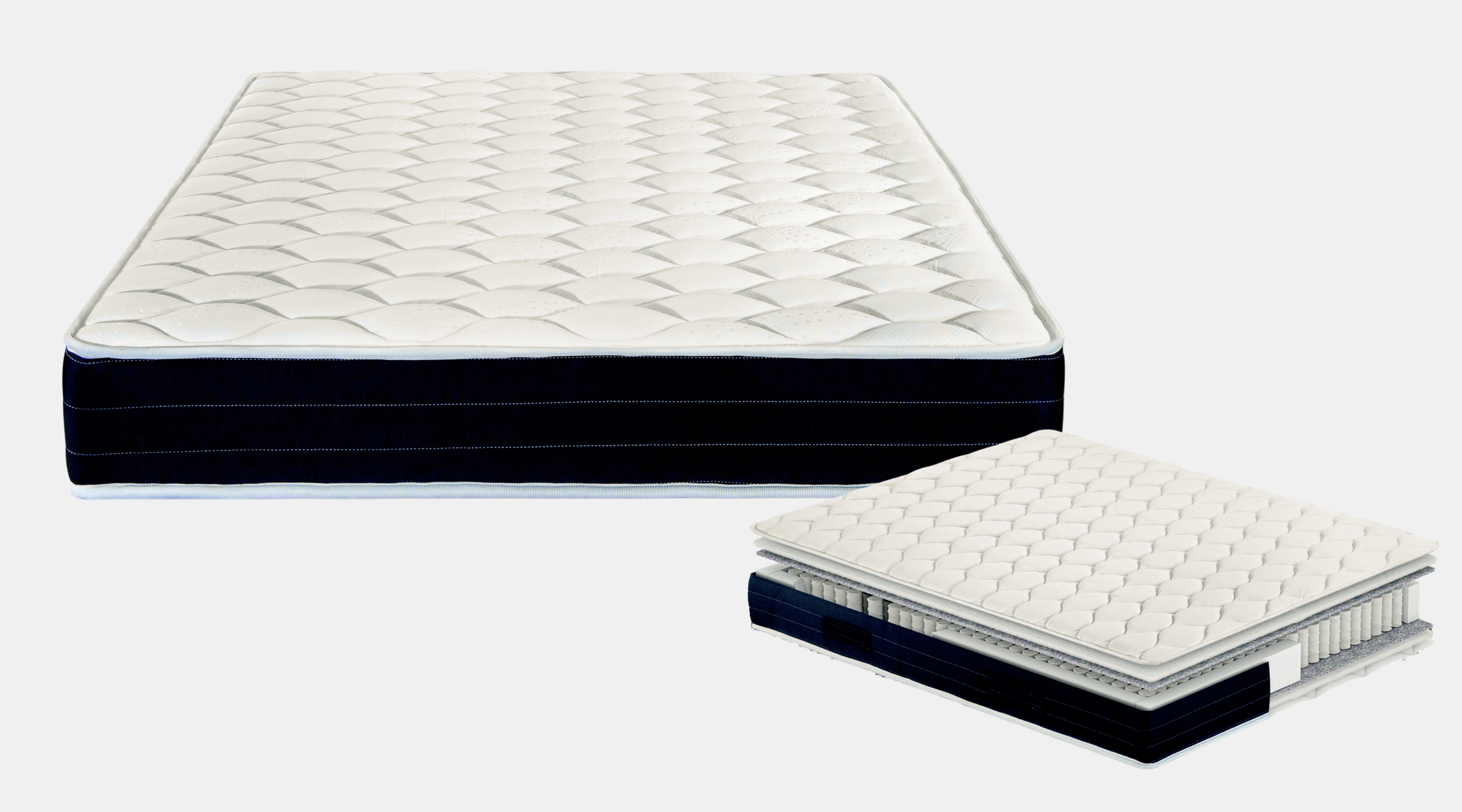 Matelas Rhodes 754 ressorts ensachés accueil moelleux fabriqué en France — Le Dépôt Cherbourg